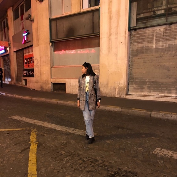 Oversized houndstooth blazer - Picture 1 of 4